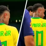 Neymar é atingido por saco de pipoca após empate do Brasil e se irrita
