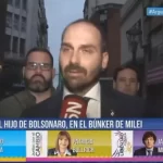 Eduardo Bolsonaro e cortado por TV argentina ao defender armas.webp