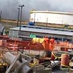 Petroleiros reagem a acidente na Refinaria Abreu e Lima e