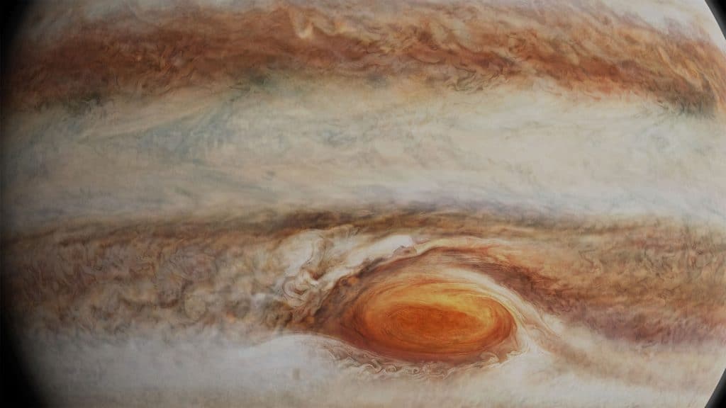 Grande Marca Vermelha de Júpiter vista do espaço